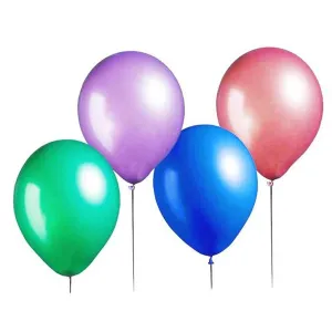 12" Metallic Latex Balloons-Mix colors-25/pk