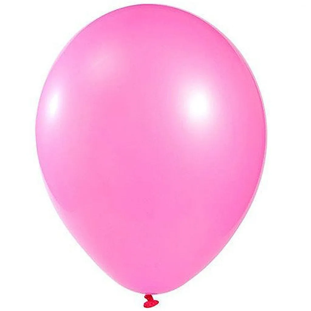 12" Metallic Latex Balloons- Pink-25/pk