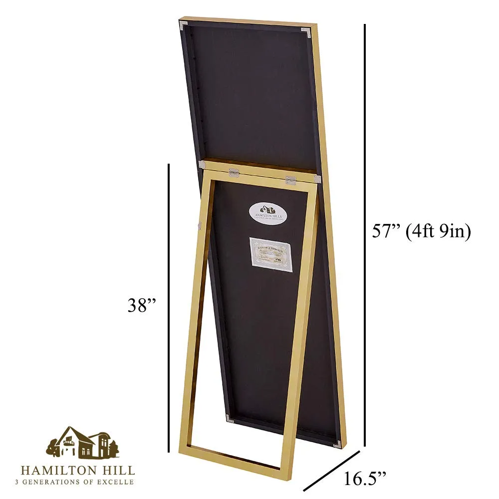 18x58 Inch Gold Framed Full Length Mirror  Rectangle Full Body Standing