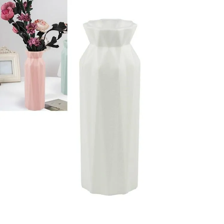 2-pack Plastic Round Vases - Simple Anti-fall Home Decor Ornaments