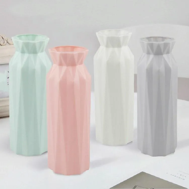 2-pack Plastic Round Vases - Simple Anti-fall Home Decor Ornaments