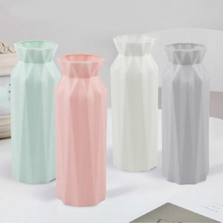 2-pack Plastic Round Vases - Simple Anti-fall Home Decor Ornaments