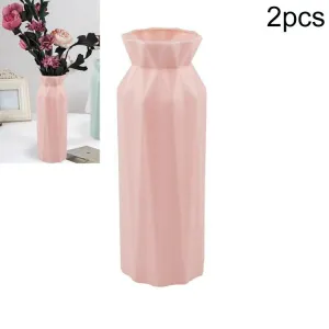2-pack Plastic Round Vases - Simple Anti-fall Home Decor Ornaments