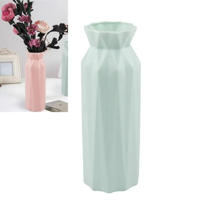2-pack Plastic Round Vases - Simple Anti-fall Home Decor Ornaments