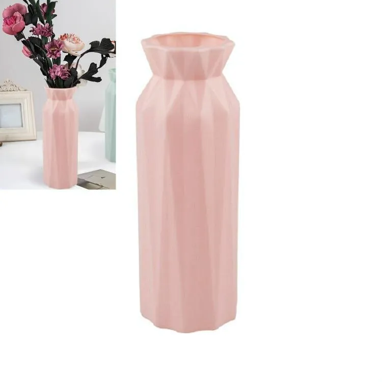 2-pack Plastic Round Vases - Simple Anti-fall Home Decor Ornaments
