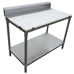 26" x 60" POLYBOARD TABLES WITH BACKSPLASH