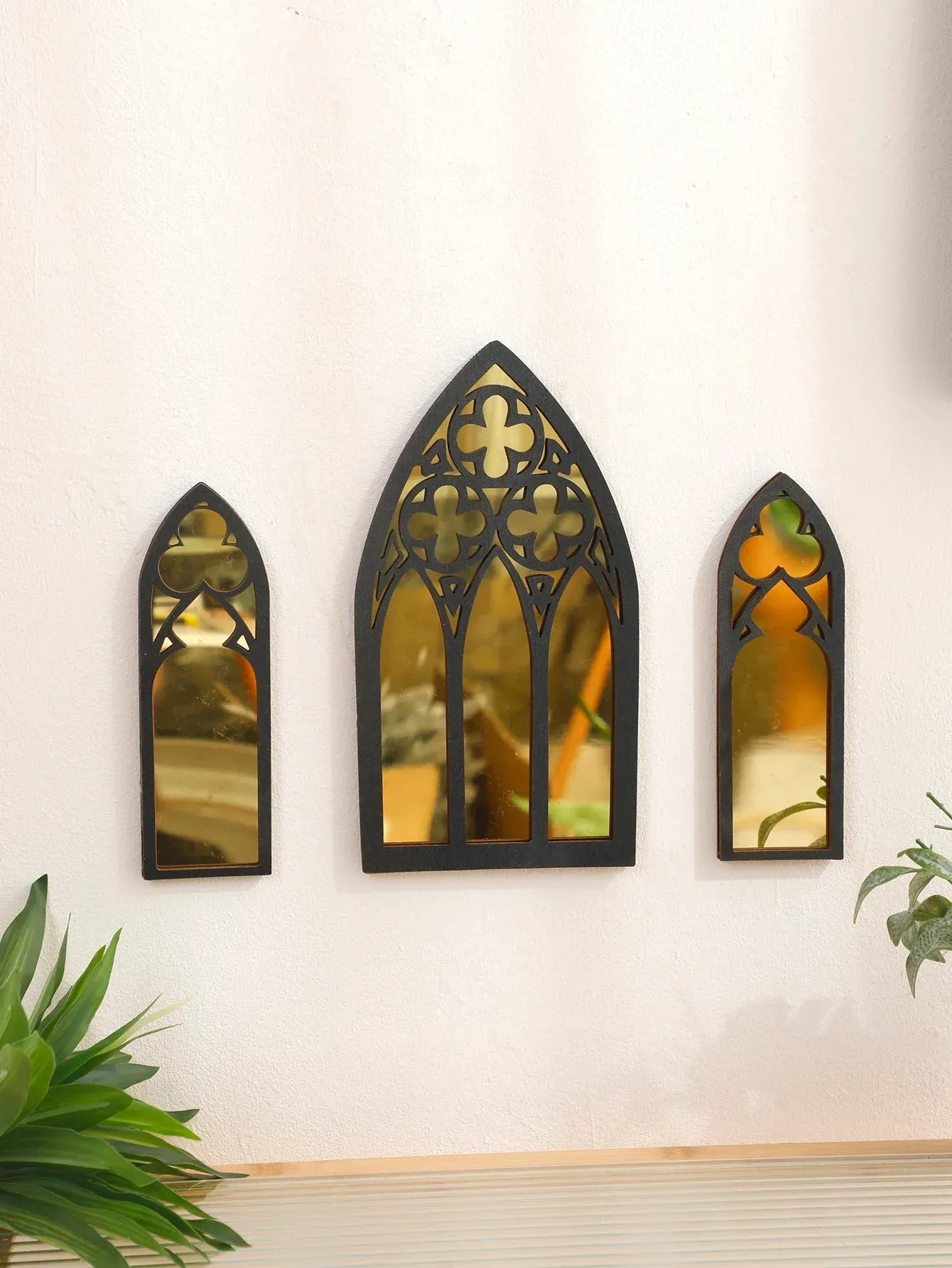 3 Piece Gothic Mirror Wall Decor