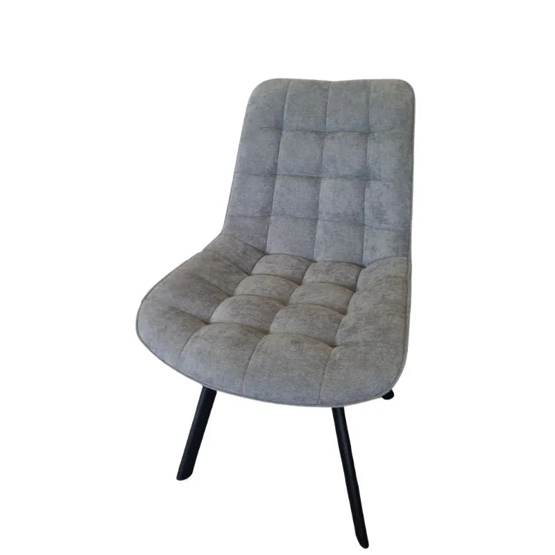 4PCS Neo Softy Fabric Dining Chairs | Dark Grey | Modern Upholstered Kitchen Seating Set