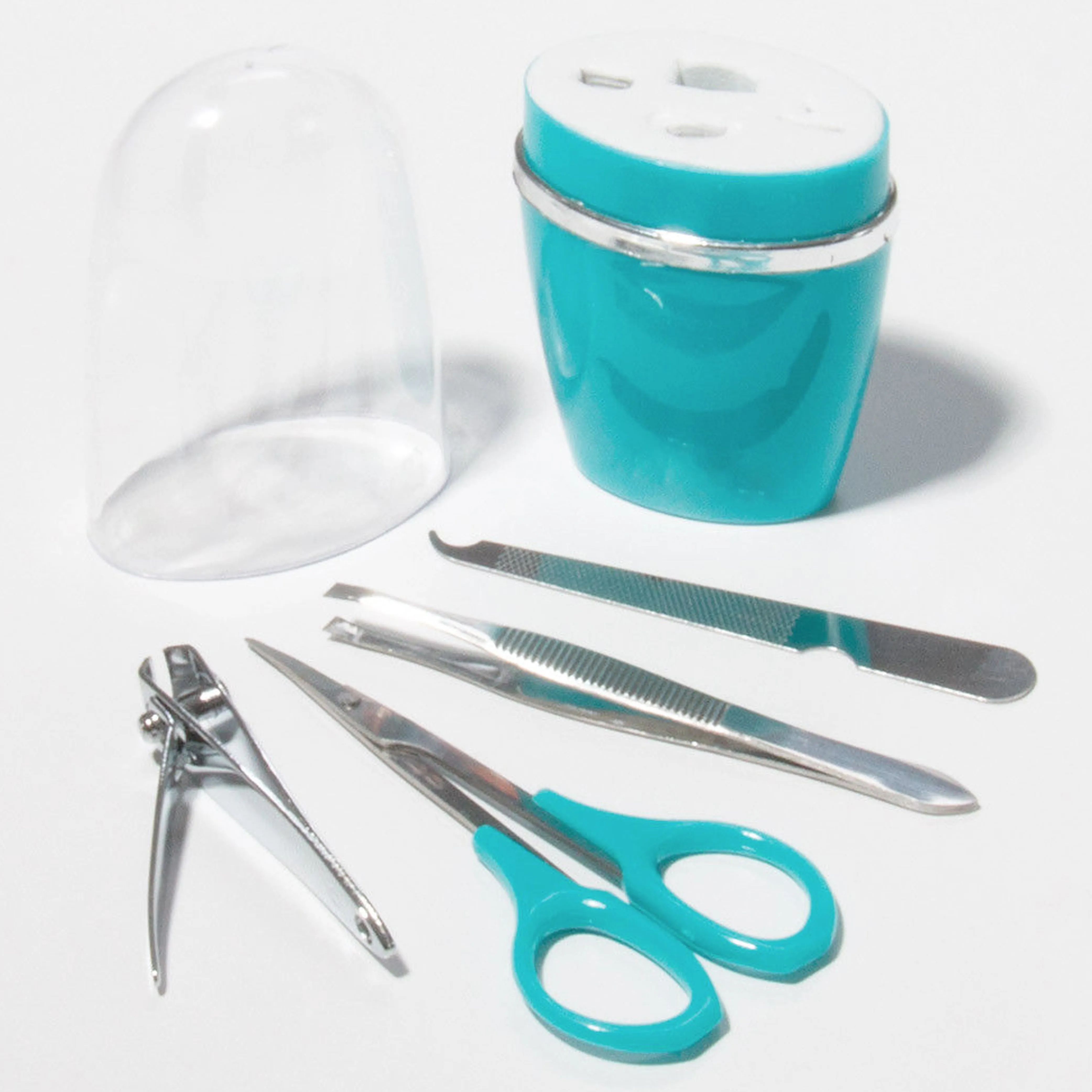 5 Pcs Set Stainless Steel Nail Clipper Grooming Compact Travel Kit Case Manicure