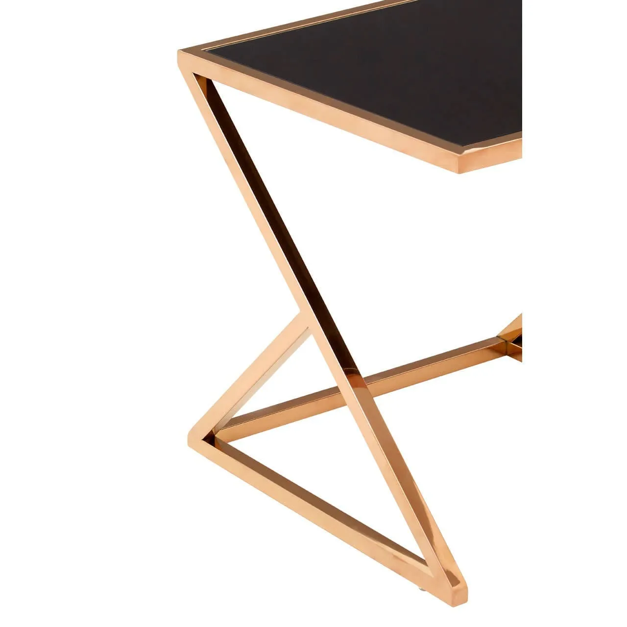 Ackley Set Of 3 Rose Gold Finish Nesting Tables