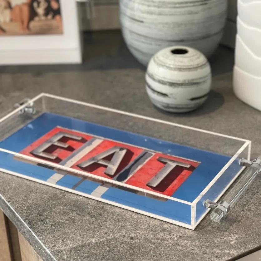 Acrylic Trays 8 X 16 with Acrylic Handles