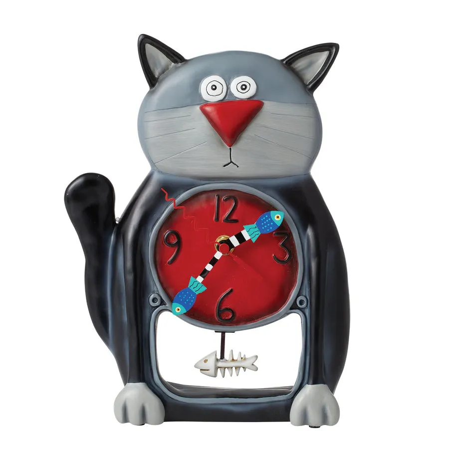 Allen Designs Black Kitty Clock