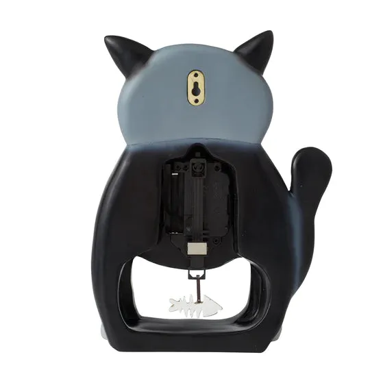 Allen Designs Black Kitty Clock