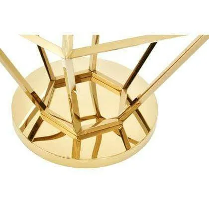 Allez Small Gold Finish Donelle End Table