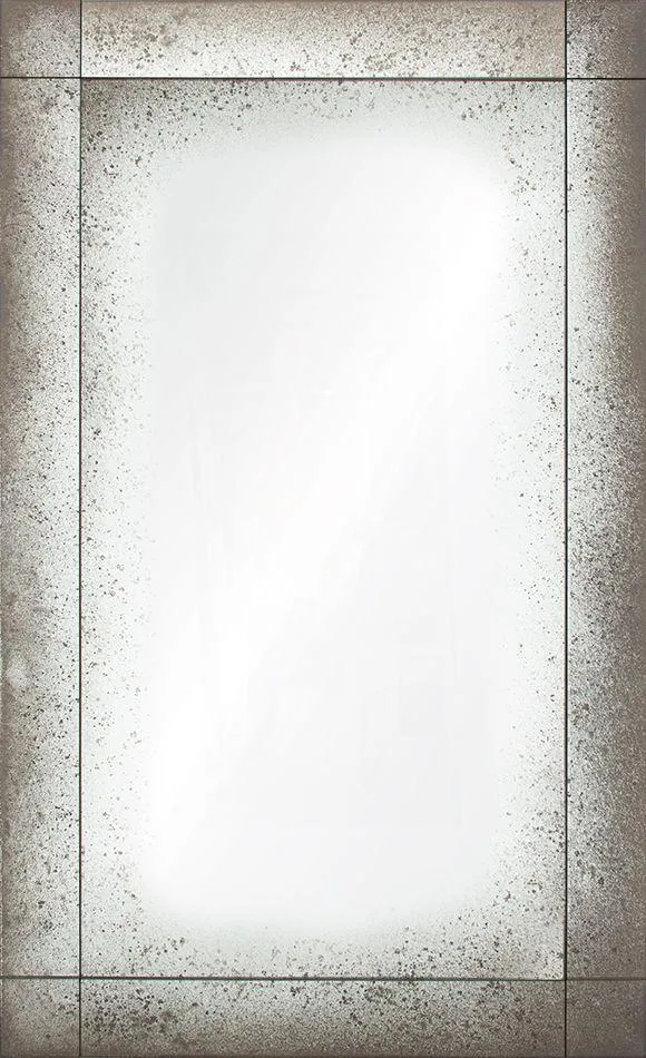 Antiqued Frameless Panel Mirror by Mirror Home