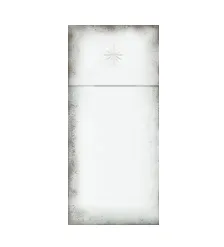 Antiqued Trumeau Mirror with Etched Star