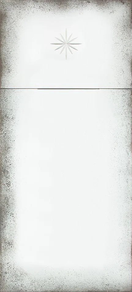 Antiqued Trumeau Mirror with Etched Star