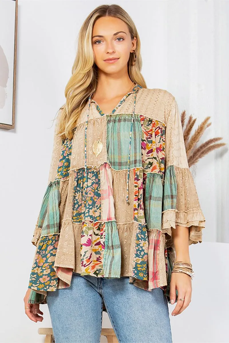 Artistic Fusion Overdyed Jhabla Top