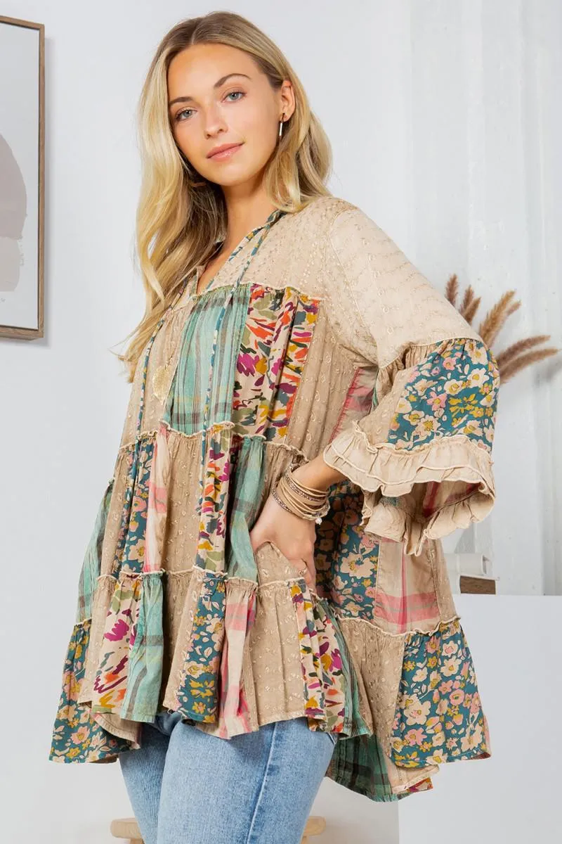 Artistic Fusion Overdyed Jhabla Top