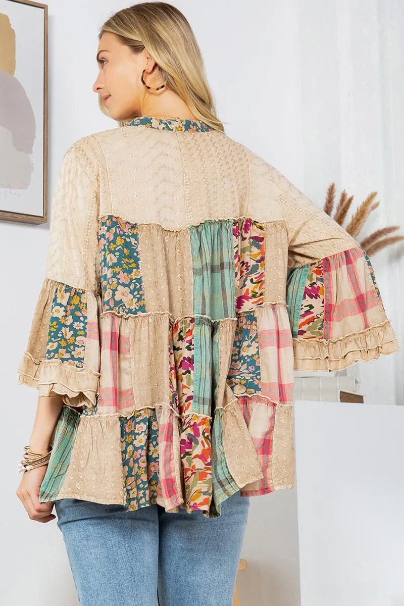 Artistic Fusion Overdyed Jhabla Top