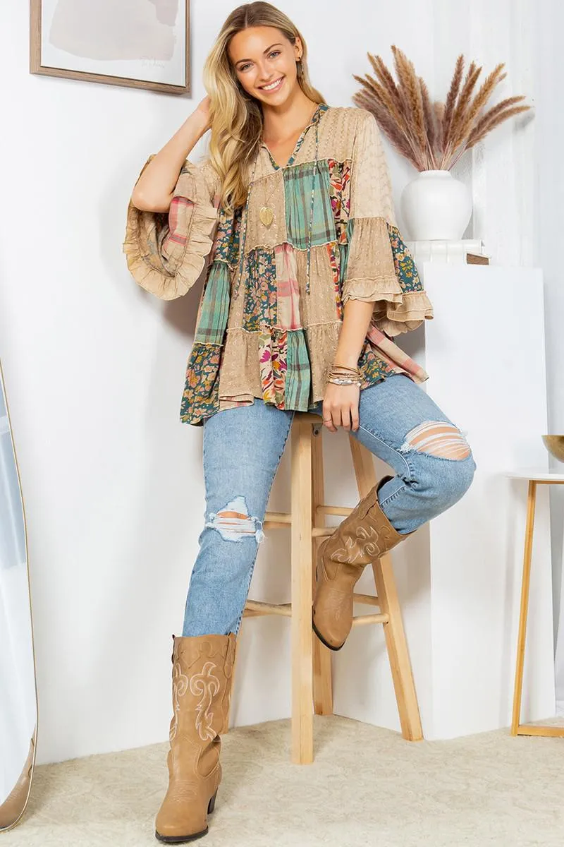 Artistic Fusion Overdyed Jhabla Top