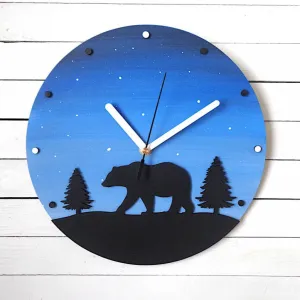 Bear Theme Kids Room Wall Clock