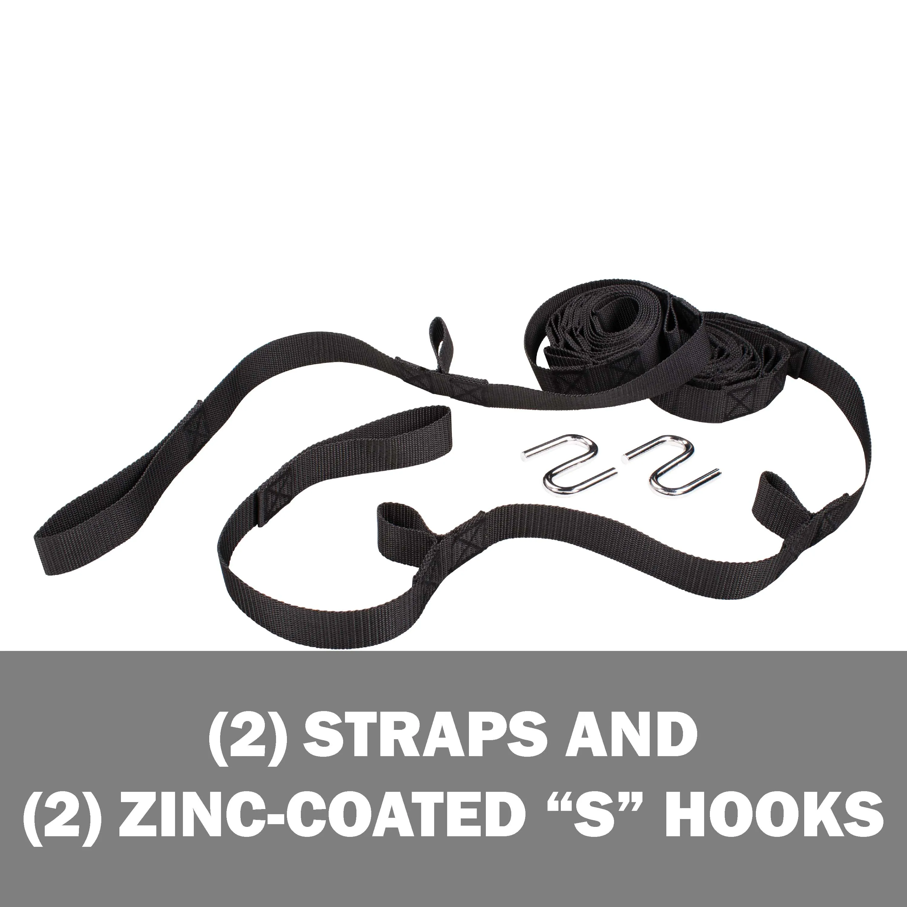 Bliss Hammocks HA-505 Universal Multi-Loop Suspension System w/ "S" Hooks | For Hammocks & Hammock Chairs | Adjustable Tree Straps | 300 Lb. Capacity