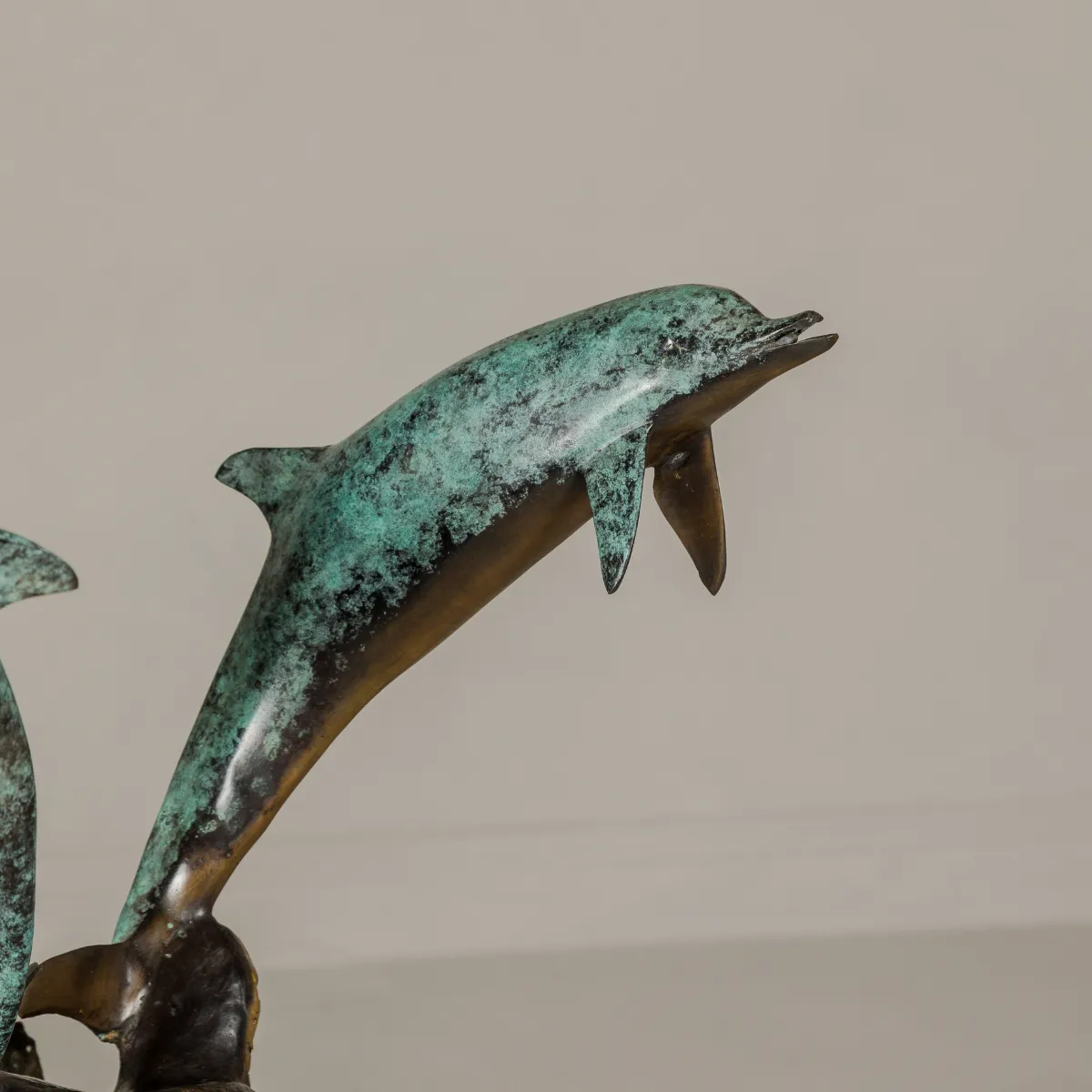 Bronze Tabletop Statue of Dolphins
