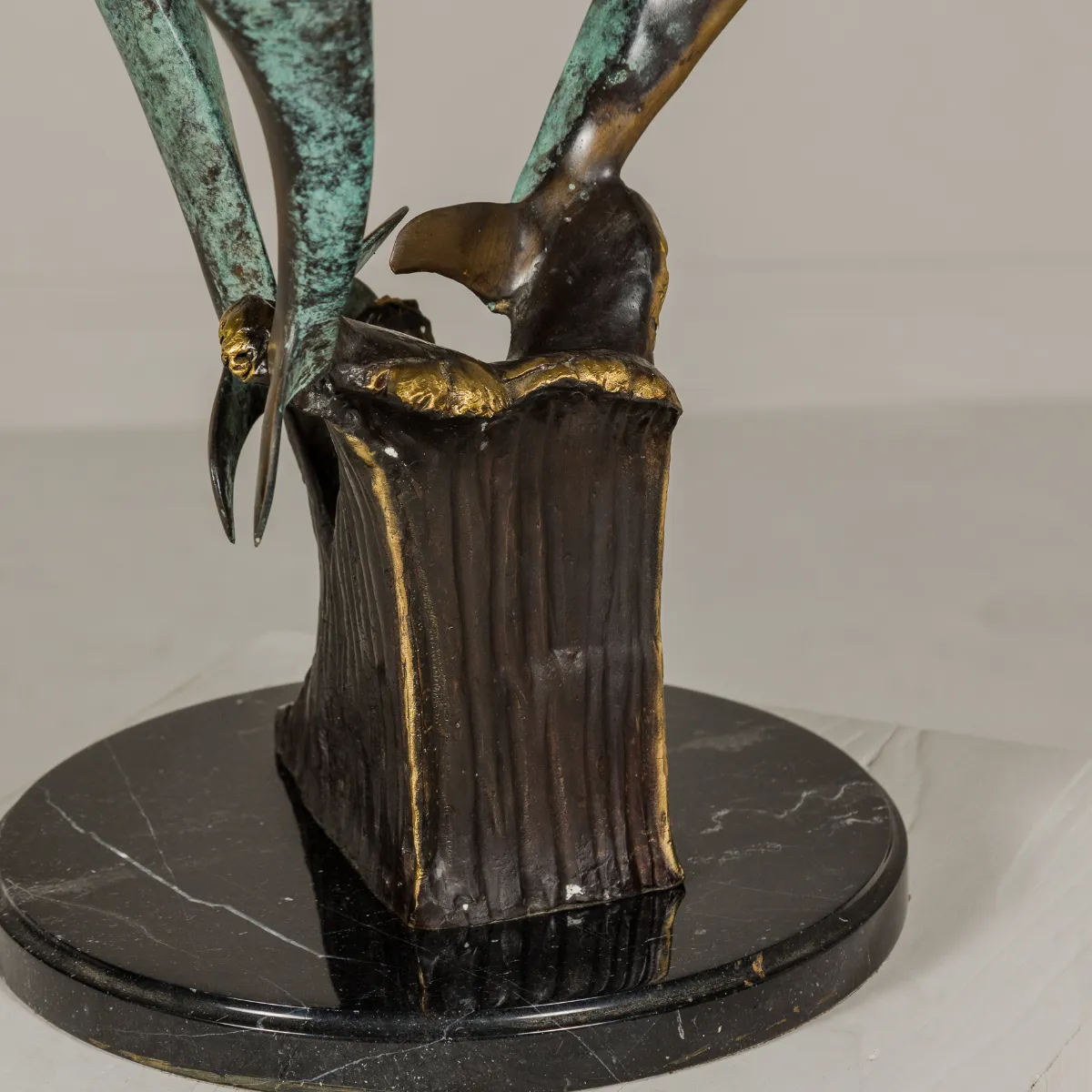 Bronze Tabletop Statue of Dolphins