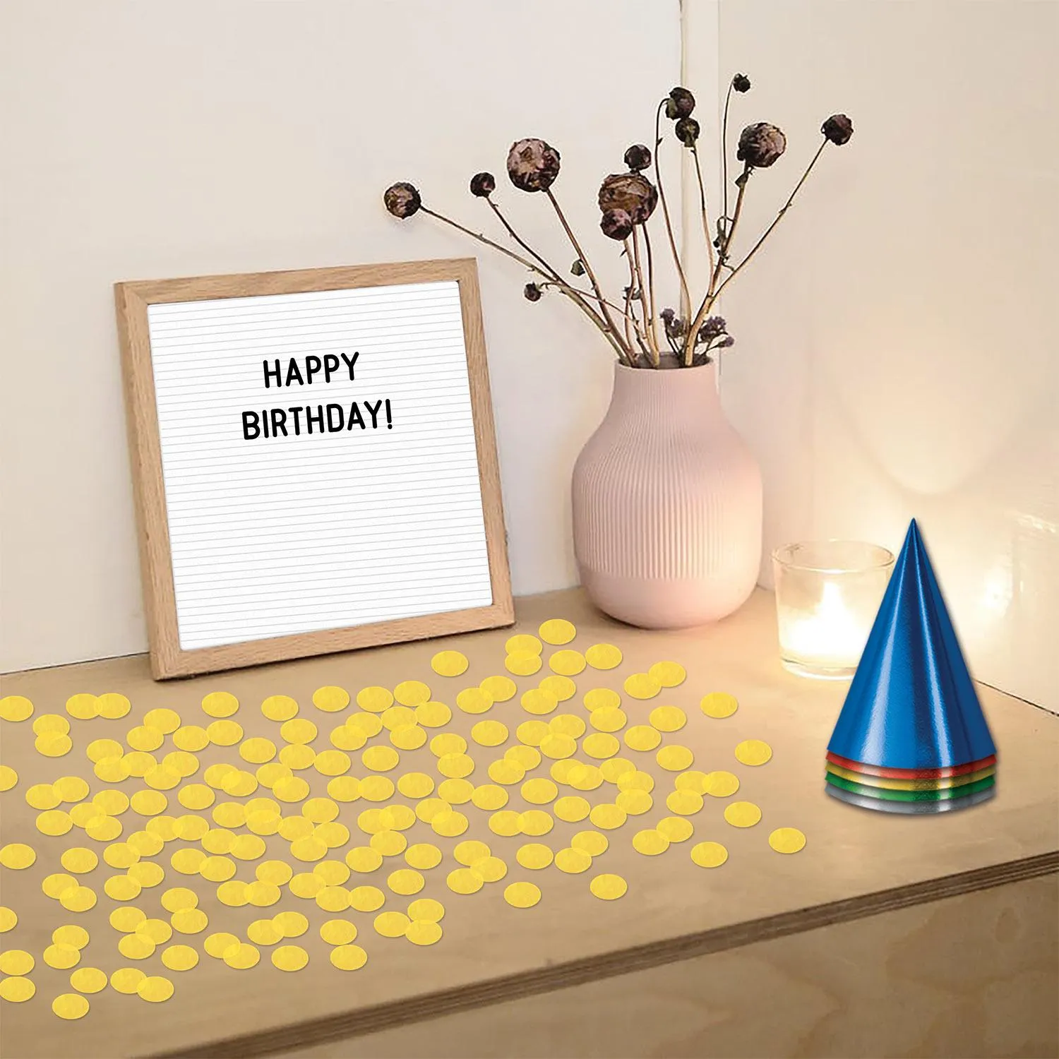 Bulk Tissue Party Confetti - Yellow (8.8 Oz per Package)