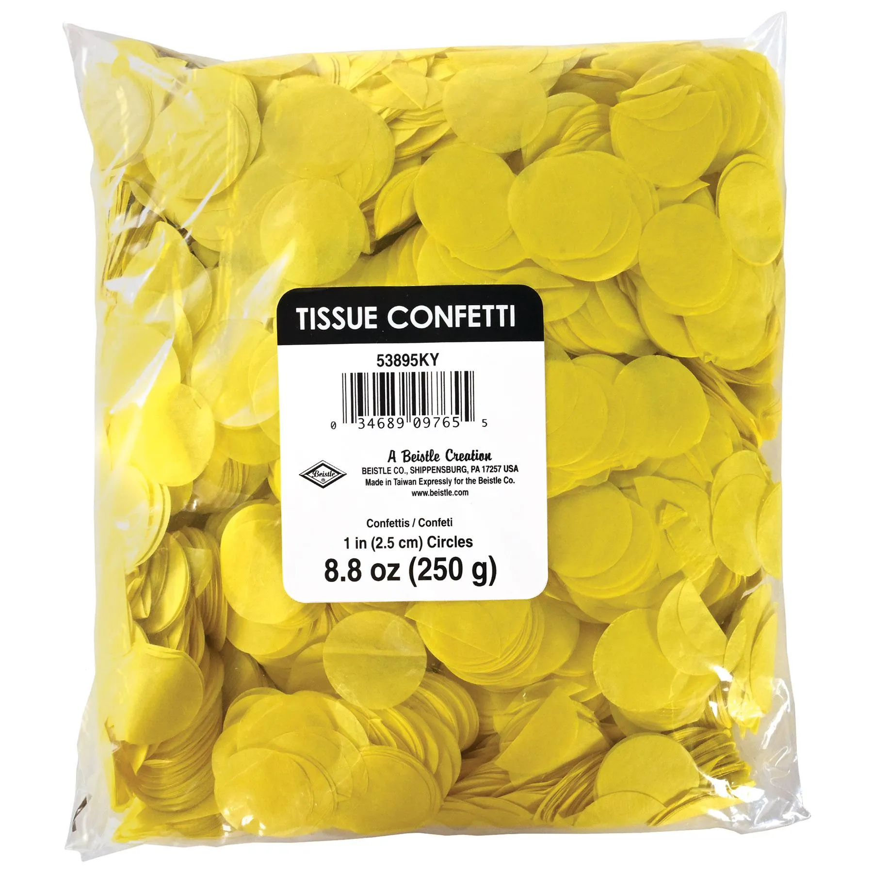 Bulk Tissue Party Confetti - Yellow (8.8 Oz per Package)