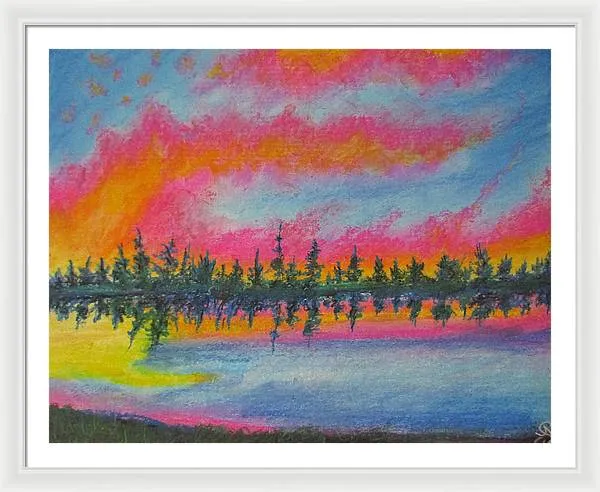 Candycane Sunset - Framed Print