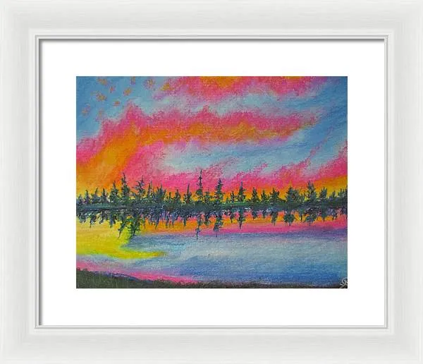 Candycane Sunset - Framed Print