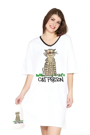 Cat Person Sleep Shirt