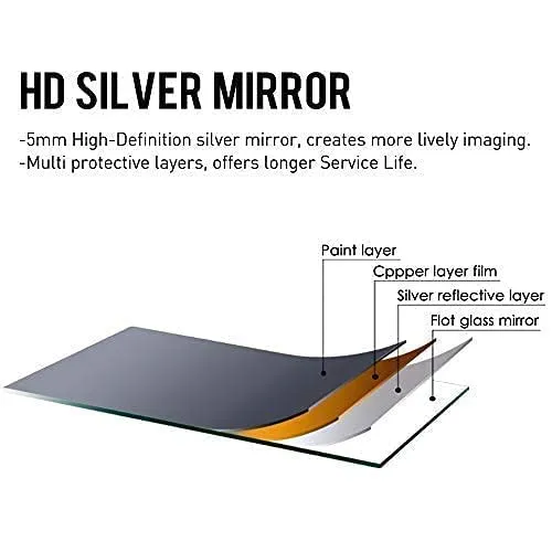 Cheval Glasses Designer Bathroom Mirror Wall Mirrors for Bedroom Decorative Wall Mirror Black - 16x20Inches