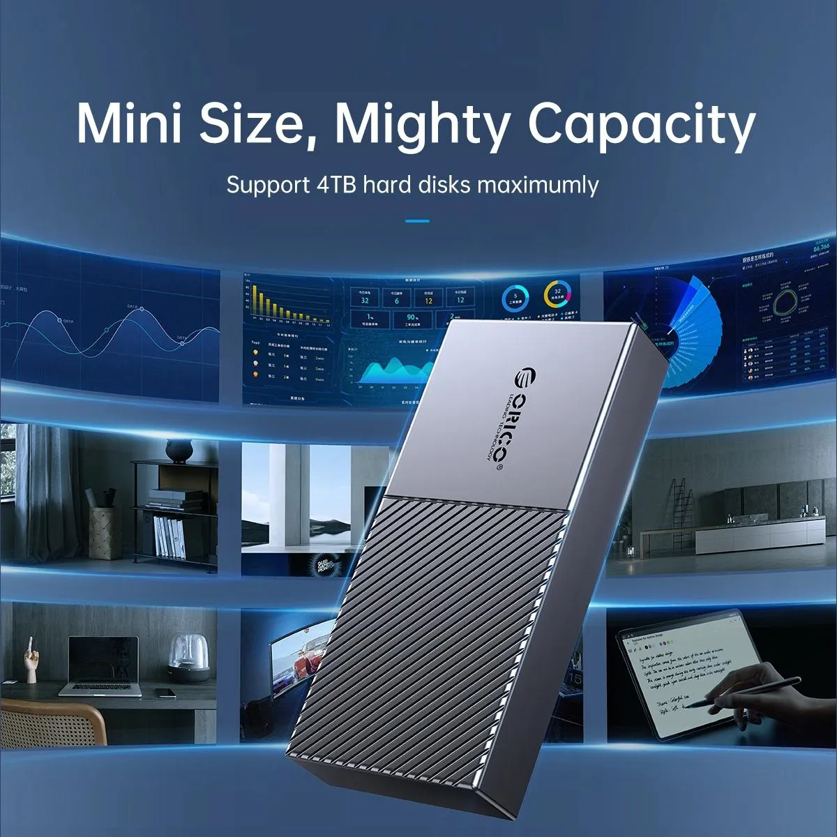 Compact M.2 Sata Ssd Enclosure Gray