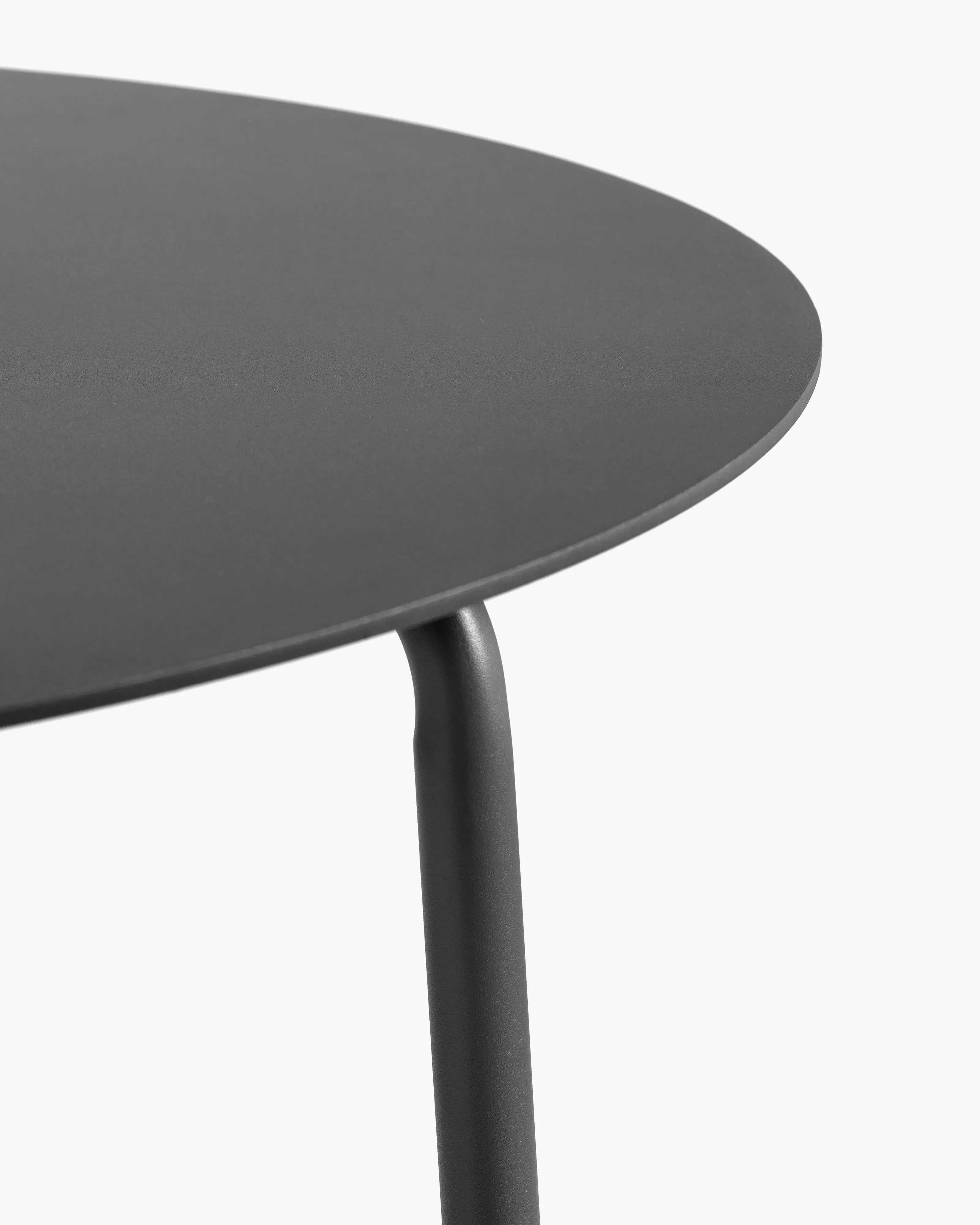 Dining table round L aluminium black August