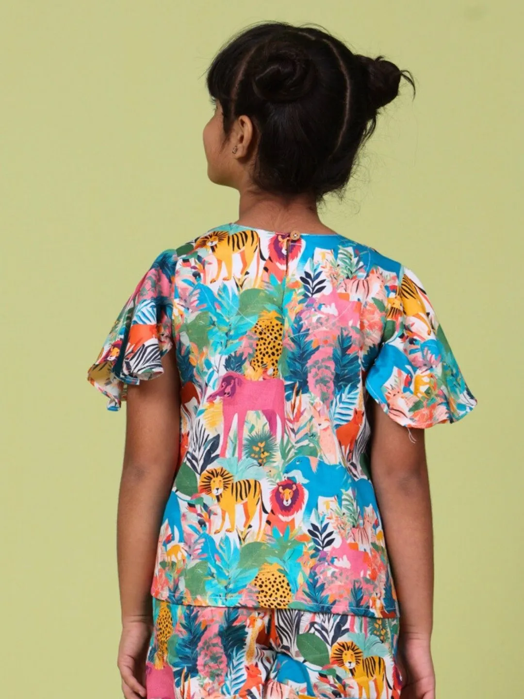 Girls Cotton Top & Shorts Coord Set| Whimsical Forest