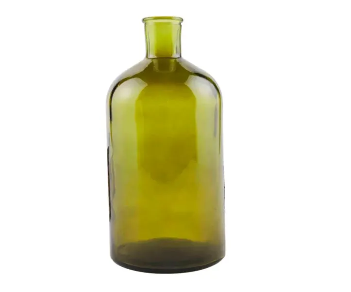 Green Glass Bottle Vases