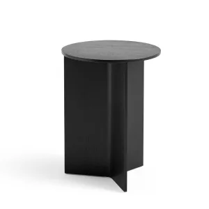 Hay Slit Side Table Wood High, black