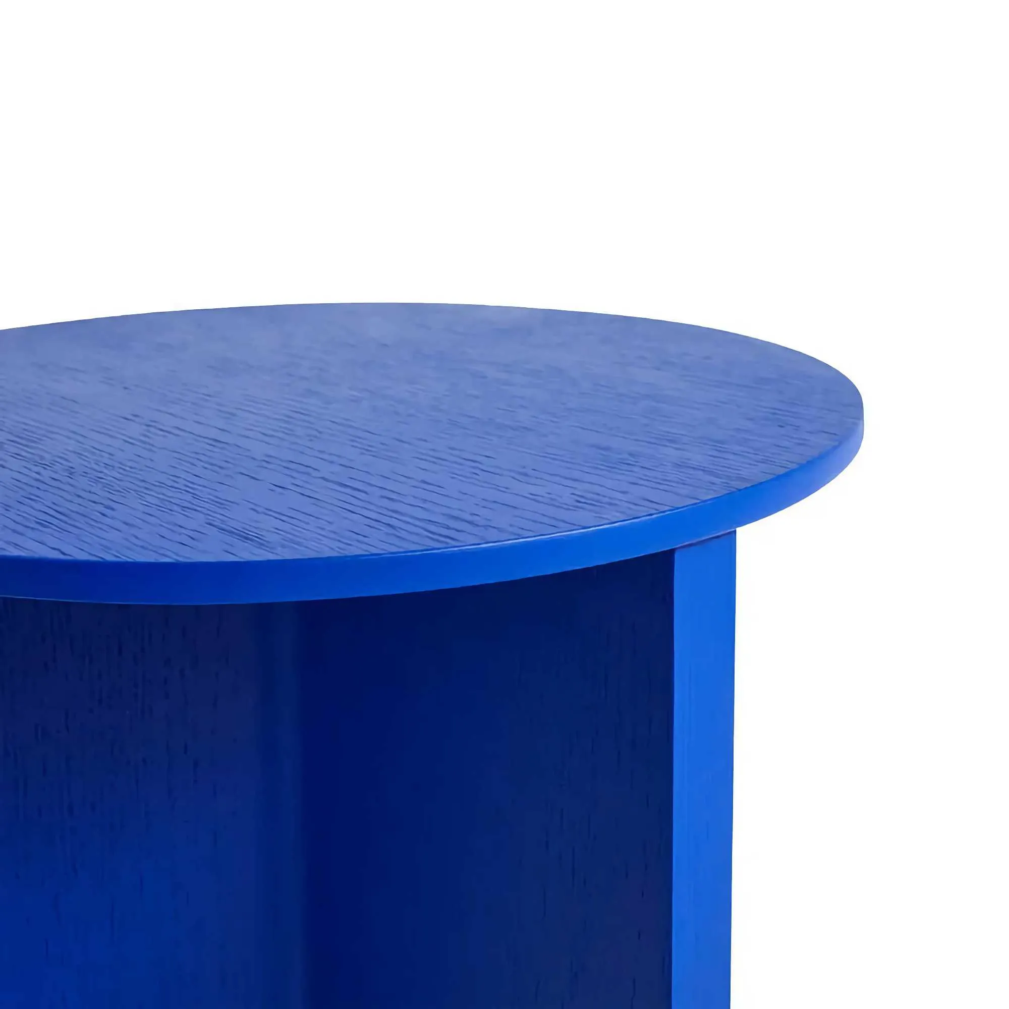 Hay Slit side table wood high, vivid blue