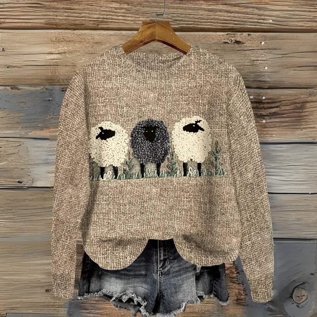 Maisie  Whimsical Sheep Sweater