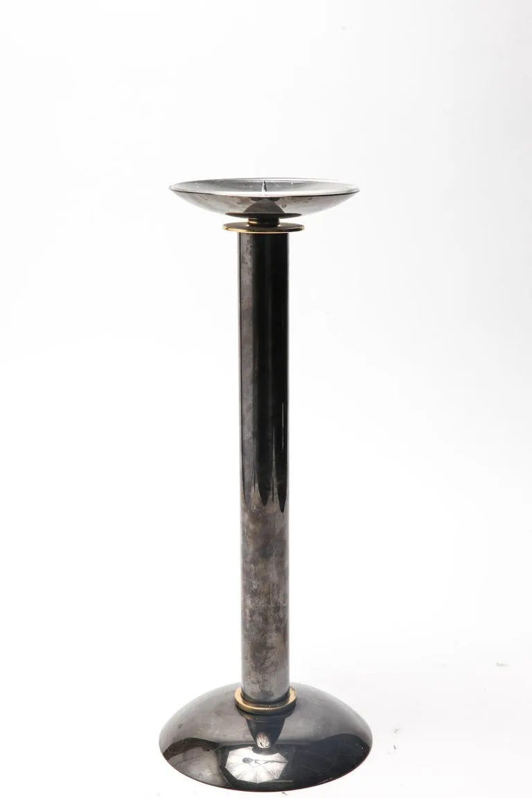 Modern Pillar Candlesticks in Metal & Brass
