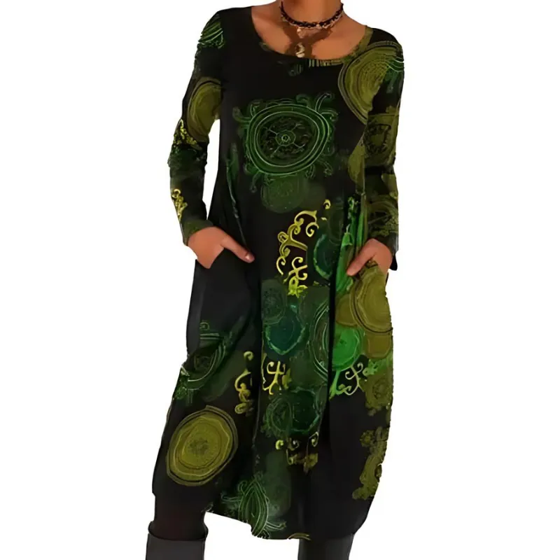 Nerina - Artistic Printed Dress