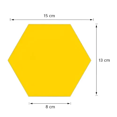 NOHUNT Hexagon Decorative Mirror Stickers for Wall | Wall Mirror Stickers | 3D Acrylic Stickers Wall Stickers | Wall Stickers for Hall Room, Bedroom, Kitchen | Set of 15 (5x5 inch) (Gold)