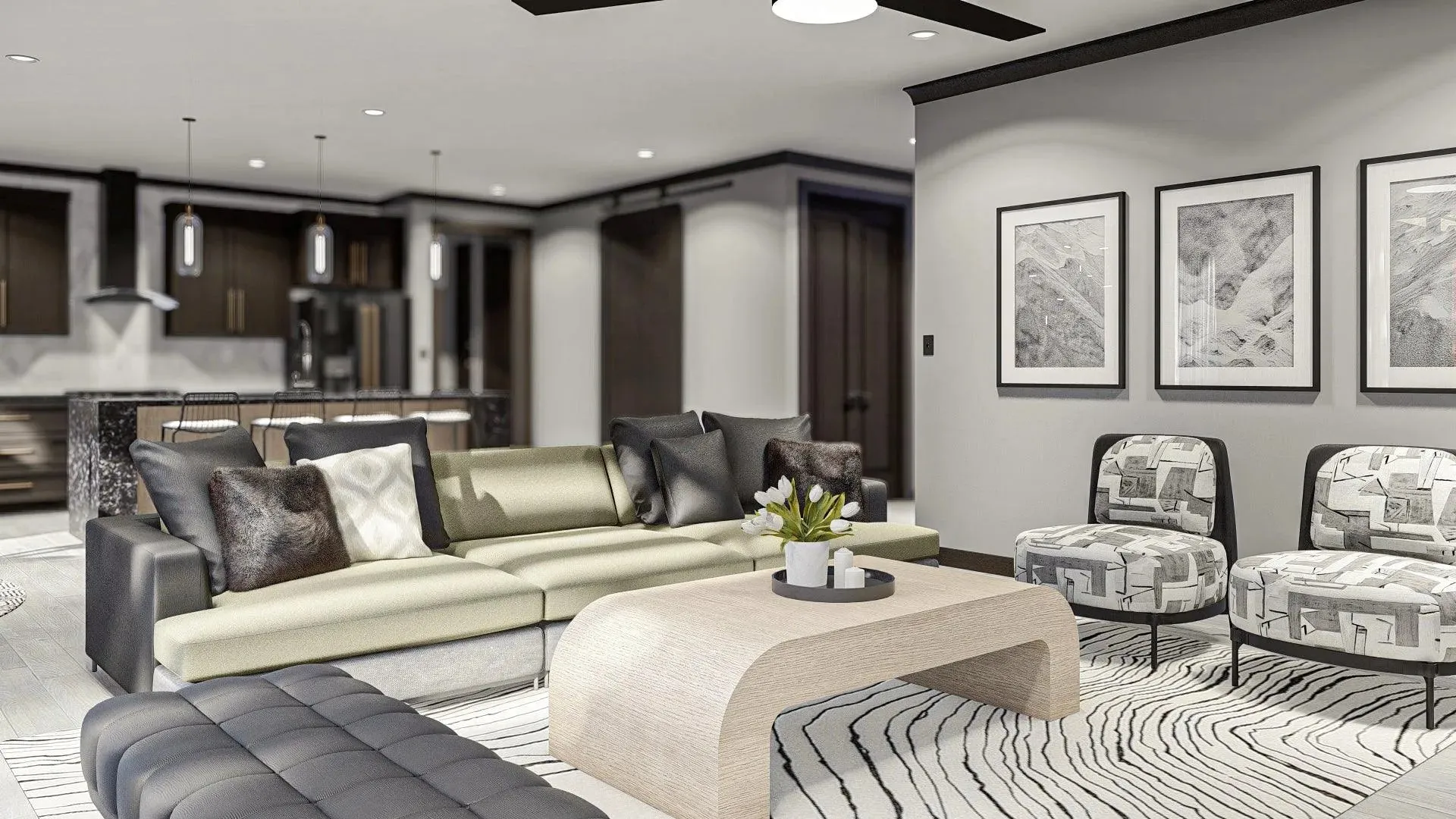 Open layout, cozy fireplace, luxurious owner's suite, future expansion!