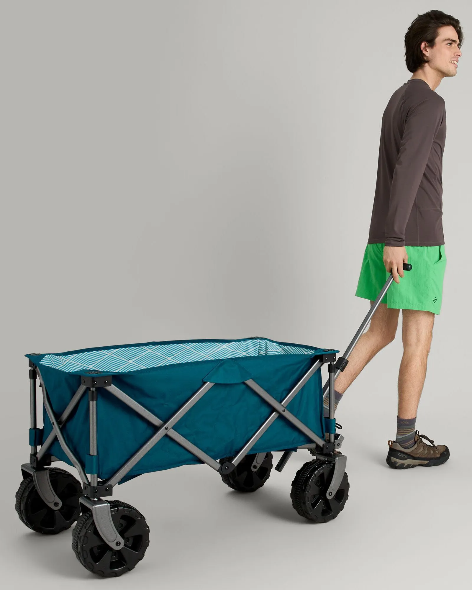 Retreat Trolley - Deep Sea Blue/Cove Geometric Print