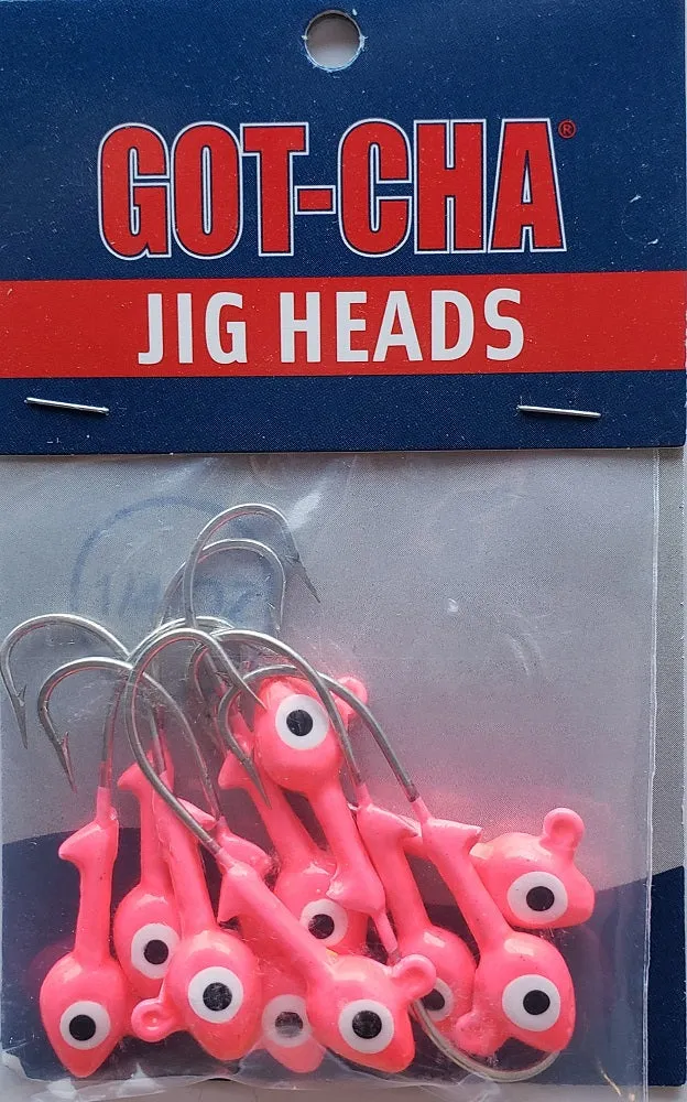 Sea Striker Got-Cha Jig Heads Pink 1/4oz 10pk