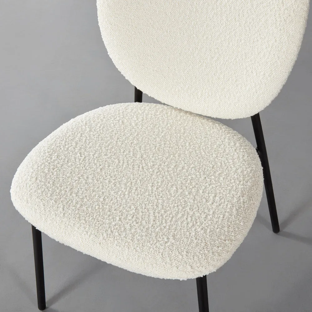 SIERRA - Cream Fabric Dining Chair