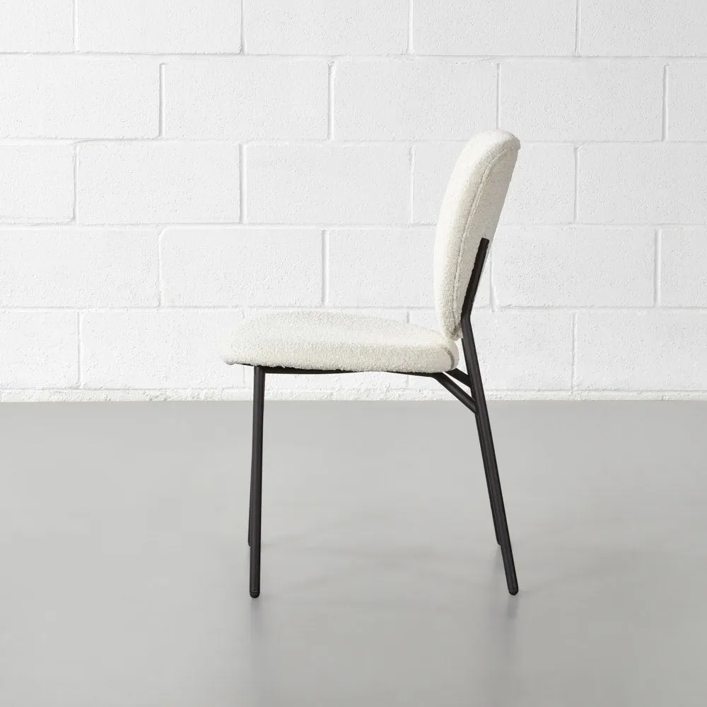 SIERRA - Cream Fabric Dining Chair